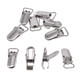 10mm Silver Snap Clip-On Holders with Ring - (Pack of 10)